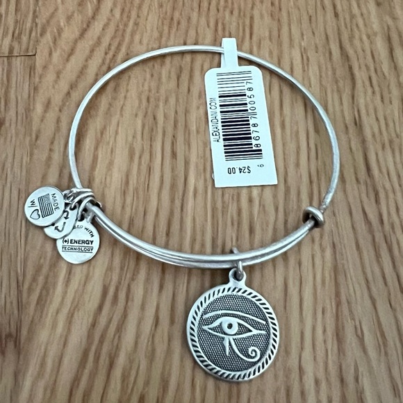Alex and Ani Eye of Horus Silver Bracelet - Picture 1 of 2